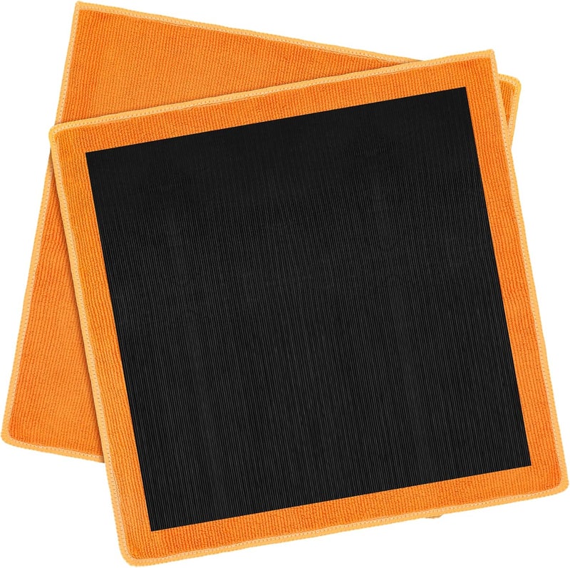 Anglekai 2PCS Clay Towel Auto Detailing, Clay Bar Towel Cloth Auto Detailing for Car (12 x 12 in) (Orange) - Image 1